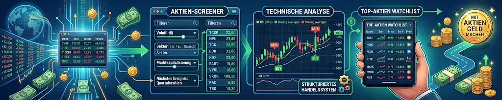 Aktien-Screener und Tools: So kannst du mit Aktien geld verdienen strukturiert angehen
