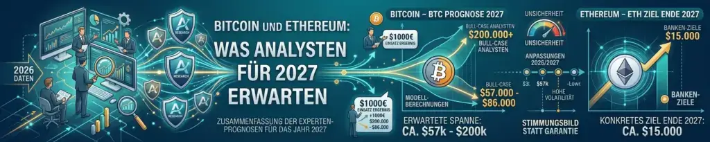 Krypto Prognose 2027:  Bitcoin und Ethereum Was Analysten für 2027 erwarten