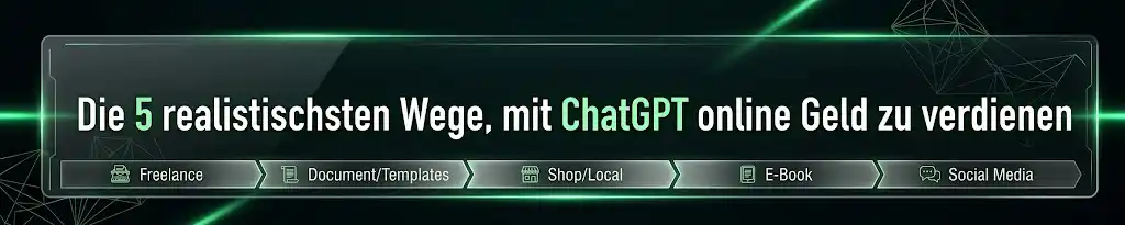 Die 5 realistischsten Wege, mit ChatGPT online Geld zu verdienen
