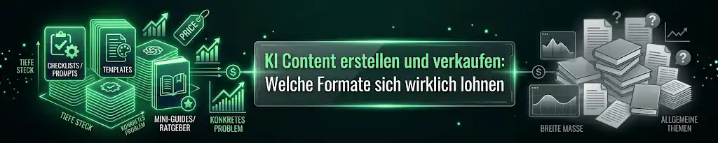 KI Content erstellen und verkaufen: Welche Formate sich wirklich lohnen
