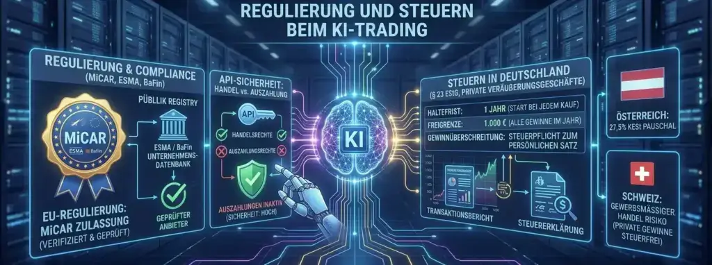 KI Krypto Trading: Was Algorithmen können – und wo sie scheitern 7 Regulierung und Steuern beim KI-Trading