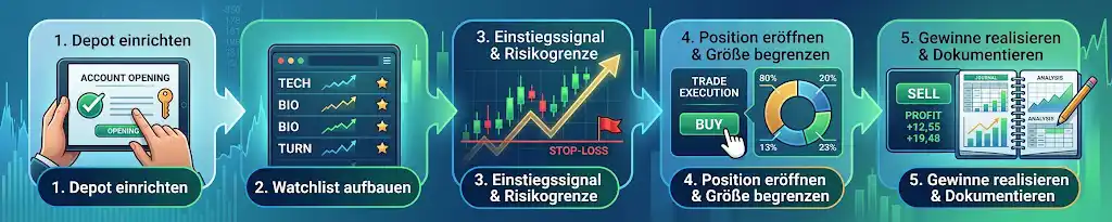 Wie kannst du mit Aktien Geld machen? Die Schritt-für-Schritt-Anleitung