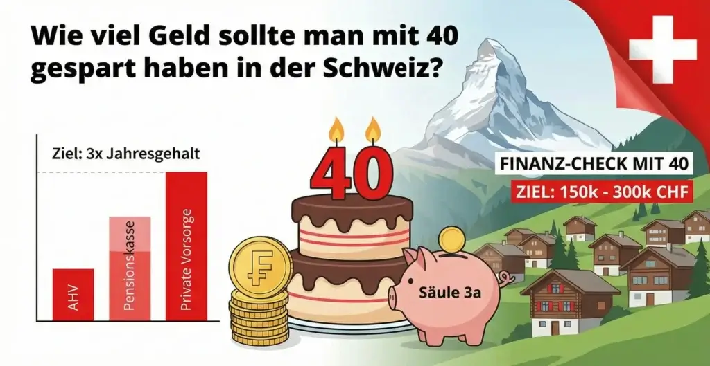 Wie viel Geld sollte man mit 40 gespart haben in der Schweiz?