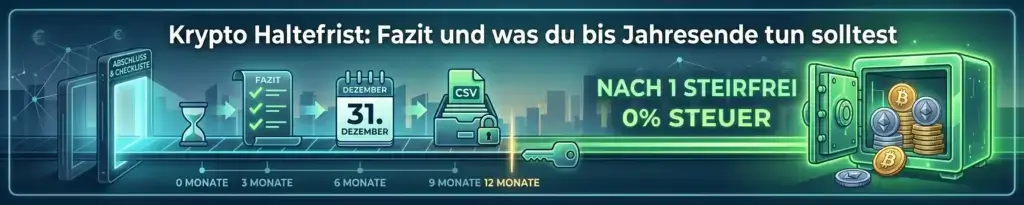 Krypto Haltefrist: Fazit und was du bis Jahresende tun solltest