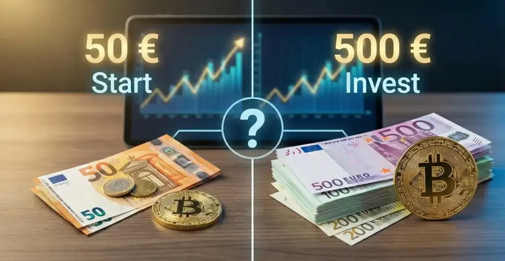 Lohnt es sich 50 Euro in Bitcoin investieren oder Lohnt es sich 500 Euro in Bitcoin investieren