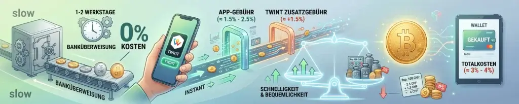 Kosten im Überblick: Was Bitcoin kaufen TWINT wirklich kostet