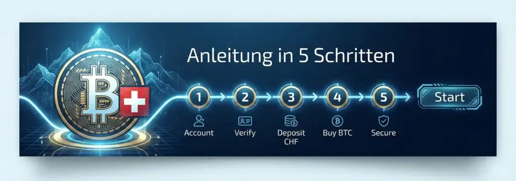 So startest du auf der besten Bitcoin Plattform Schweiz: Anleitung in 5 Schritten
