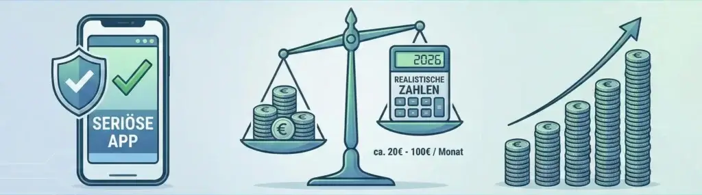 Wie viel Geld kann man mit einer seriösen App verdienen? – Realistische Zahlen 2026