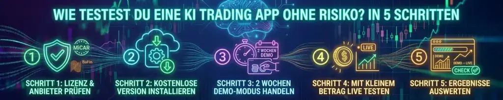 Wie testest du eine KI Trading App ohne Risiko? In 5 Schritten