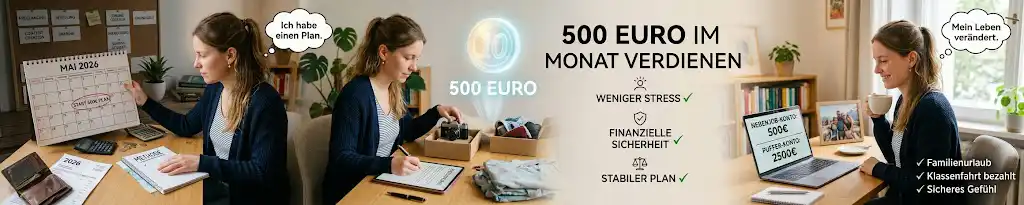 500 Euro im Monat verdienen – der Plan, der 2026 wirklich funktioniert 6 500 Euro im Monat verdienen verändert mehr als nur dein Konto