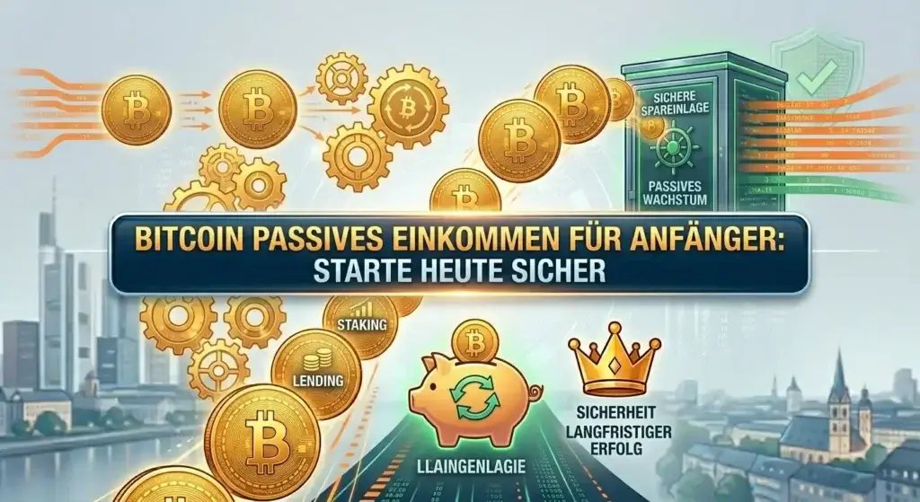 Bitcoin passives Einkommen Anfänger – Münze und Wachstumsgraph