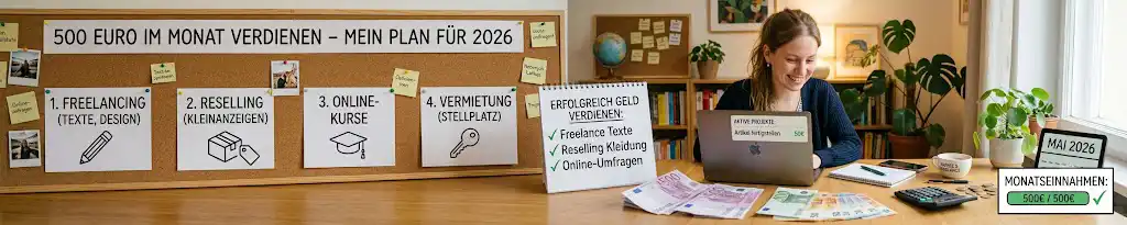 500 Euro im Monat verdienen – der Plan, der 2026 wirklich funktioniert 2 500 Euro im Monat verdienen - Praktische Methoden und Strategien für 2026
