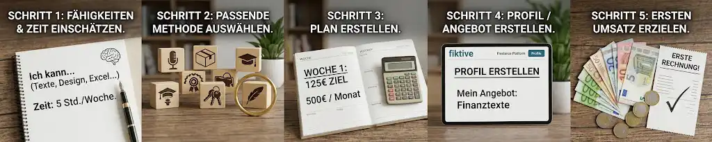 500 Euro im Monat verdienen – der Plan, der 2026 wirklich funktioniert 5 Wie kannst du 500 Euro im Monat verdienen? Die Schritt-für-Schritt-Anleitung
