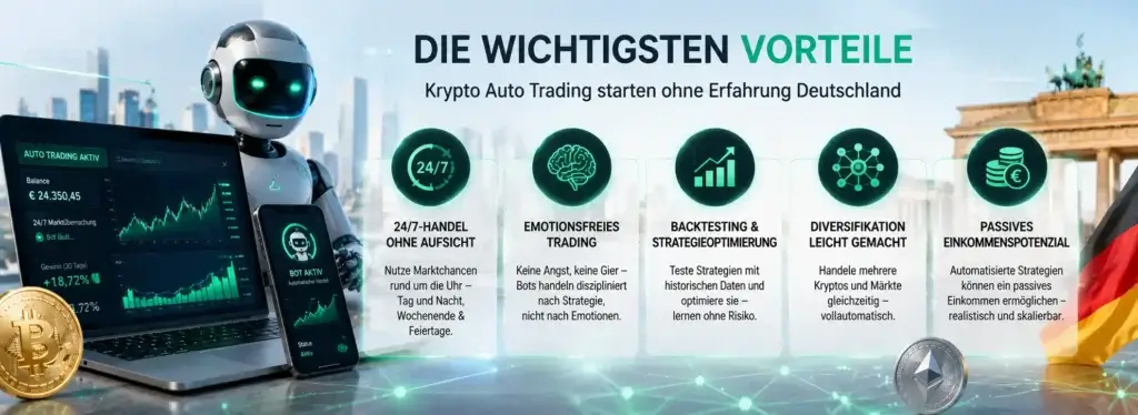 Vorteile nutzen und Krypto Auto Trading starten ohne Erfahrung Deutschland – 24/7 passives Einkommen aufbauen