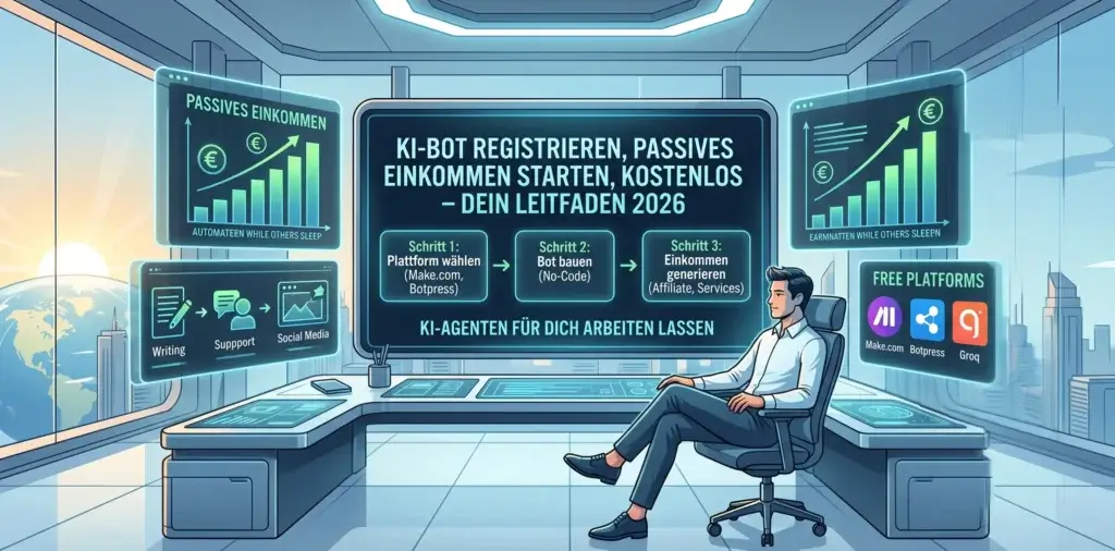 Leitfaden 2026: KI-Bot registrieren passives Einkommen starten kostenlos und automatisiert
