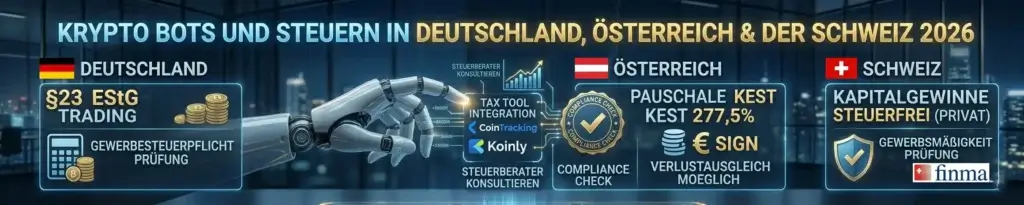  Krypto Bots und Steuern in Deutschland, Österreich & der Schweiz 2026 