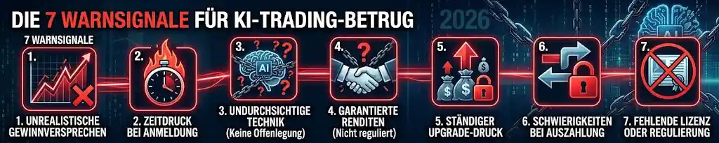 Die 7 Warnsignale für KI-Trading-Betrug