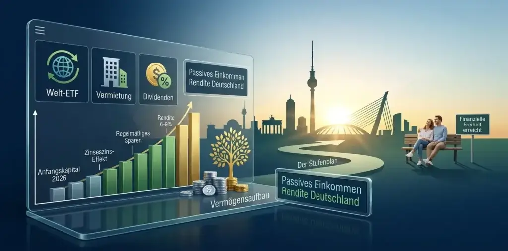 Passives Einkommen Rendite Deutschland 2026: Realistischer Vermögensaufbau und finanzielle Freiheit durch ETFs und Zinseszins