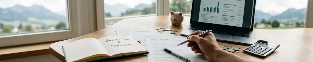 Lohnt sich die Säule 3a? Ehrlicher Vergleich für die Schweiz 3 Lohnt sich die Säule 3a? Säule 3a Konto oder Wertschriften im Vergleich – Finanzplanung mit Zinskonto, ETFs und Aktien in der Schweiz